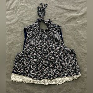 Floral Cropped Halter Top